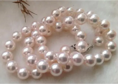 

Free Shipping >>>>> AAA+ 11-12mm Natural south sea round white pearl necklace good luster 18