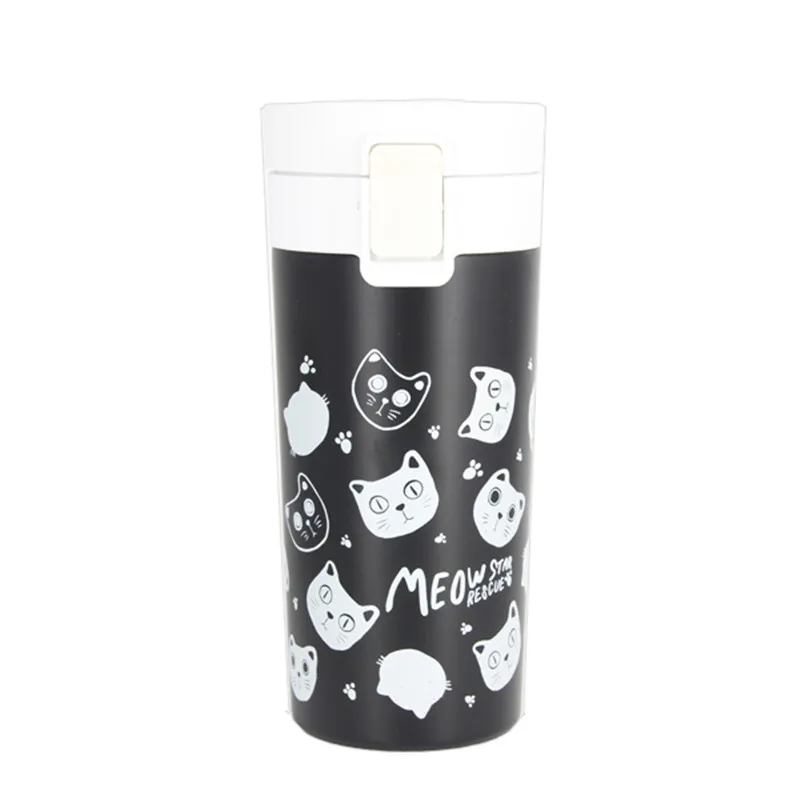 Cute meow Cat Star Coffee Thermo Mug Thermos Double Wall Stainless Steel Thermocup Vacuum Flask Thermal Mug Termos Bottle 3