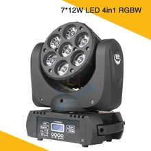7*12 Вт Светодиодный светильник с движущейся головкой луч ing 4в1 RGBW Луч Шарпи DJ диско светильник