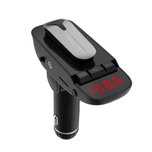 Car Kit Headset FM transmitter Bluetooth Handsfree AUX Audio Music MP3 Player USB Charger Support TF Card / U Disk Play new handsfree wireless bluetooth car kit fm transmitter radio support u disk mp3 player phone app control car charger aux out