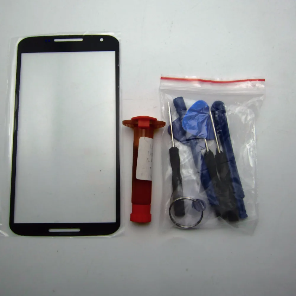 

Front Outer Glass Lens Replacement Part for Motorola Google Nexus 6 XT1100 XT1103 Touchscreen + UV glue + Tools
