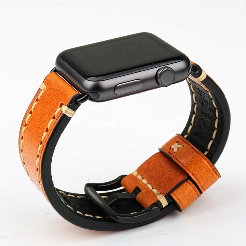 Кожаный ремешок MAIKES для Apple Watch Band 42 мм 38 мм/44 40 series 4/3/2/1 все модели iWatch браслет