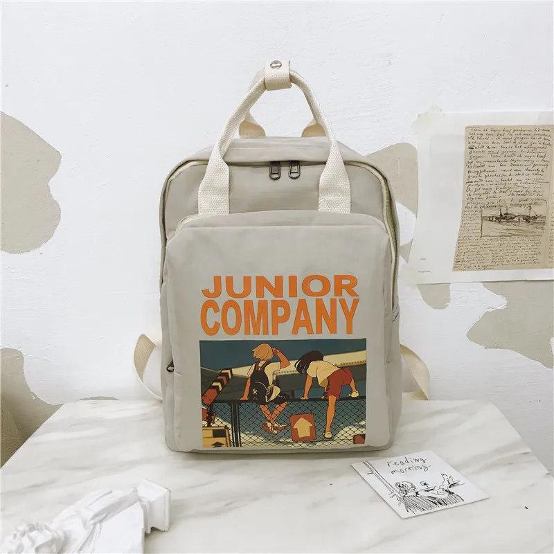 Harajuku Ulzzang, водонепроницаемый нейлоновый женский рюкзак, корейский стиль, школьная сумка для девочек-подростков, фирменный дизайн, рюкзаки для путешествий, mochila - Цвет: Gray 2