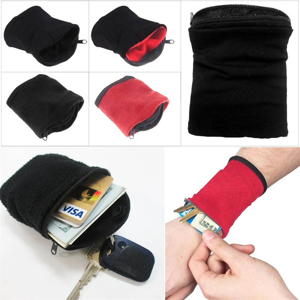 

Wrist Wallet Pouch Fitness Band Wristbands Travel Cycling Sport Wallet Hiking Accessiories