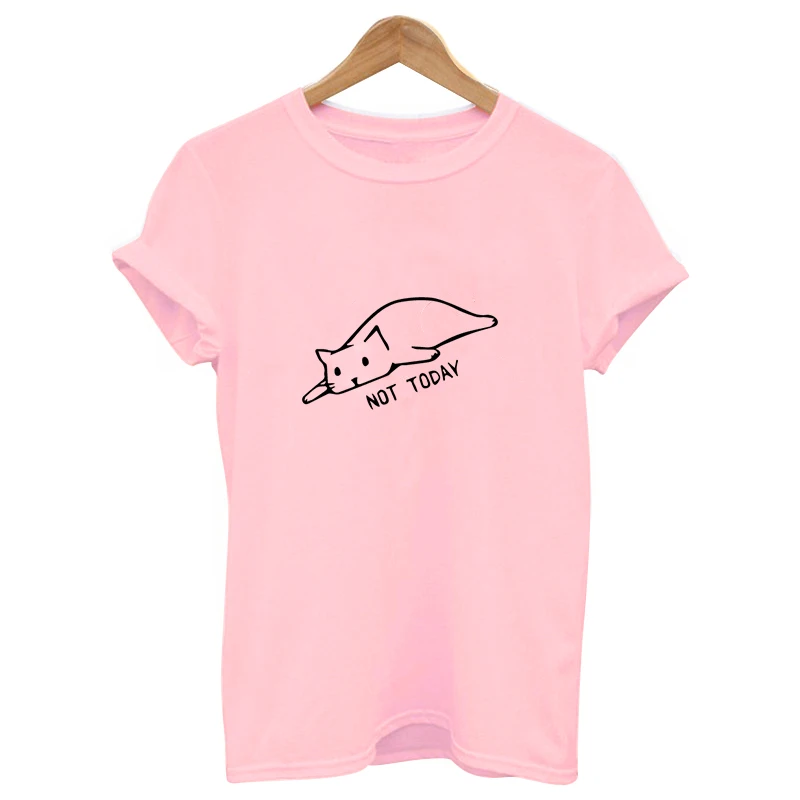 2019 القط لا اليوم مضحك لطيف الوردي قميص مطبوع امرأة قميص كاجوال قطني الإناث قمم المحملة محب نعرفكم المتناثرة 2019 القط لا اليوم مضحك لطيف الوردي قميص مطبوع امرأة قميص كاجوال قطني الإناث قمم المحملة محب نعرفكم المتناثرة