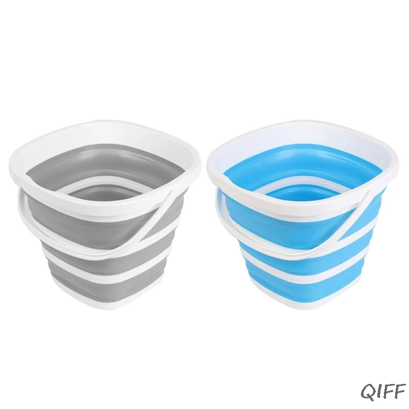 

Portable Fishing Folding Bucket Car Wash Outdoor Fishing Supplies Square 3/5/10 L Bathroom Kitchen Camping Soft Buckets Large