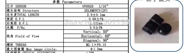 Diameter2.1mm Промышленные видео инспекционной эндоскопа Камера эндоскопии объектива. трубопровода Камера инспекции линзы, микро линзы