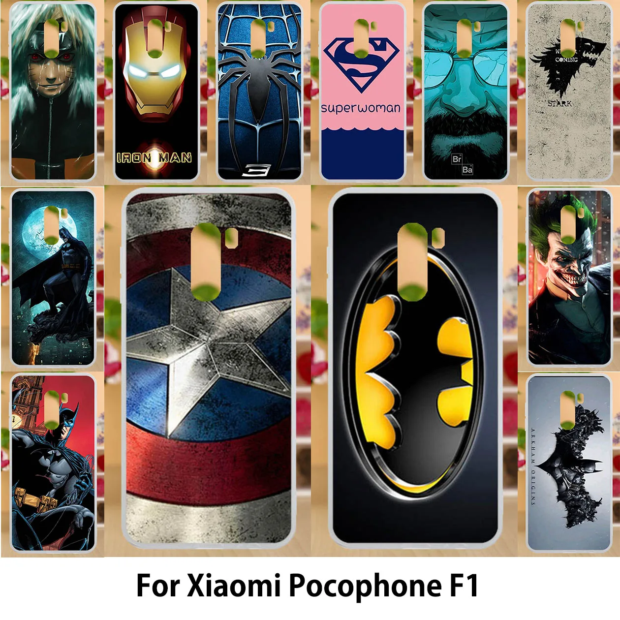 

Anunob Case For Xiaomi Pocophone F1 Cases Xiaomi Poco F1 6.18 inch Soft TPU Silicone Cover Painting Cartoon Animals Dimond Shell