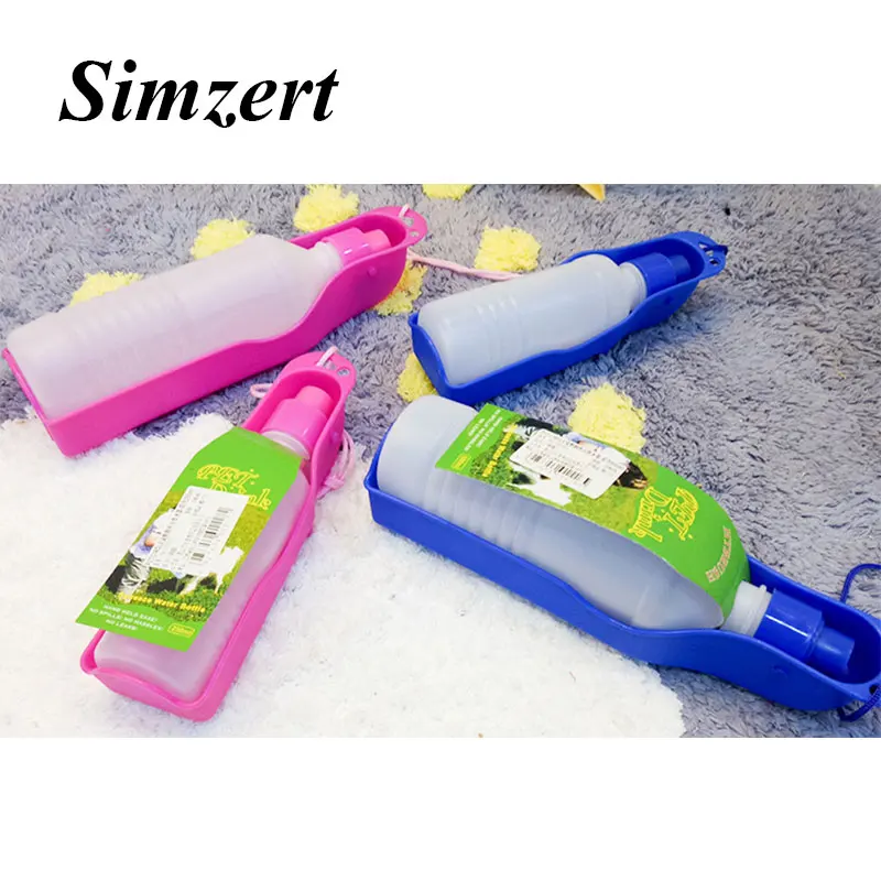 Simzert собака открытый питьевой фонтан бутылка для воды складная миска собак