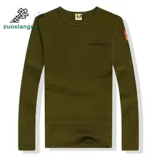 Армейская тактическая футболка дивизион ВДВ Военные Вентиляторы с длинными рукавами мужская хлопковая круглая шея версия эластичная плотная походная футболка