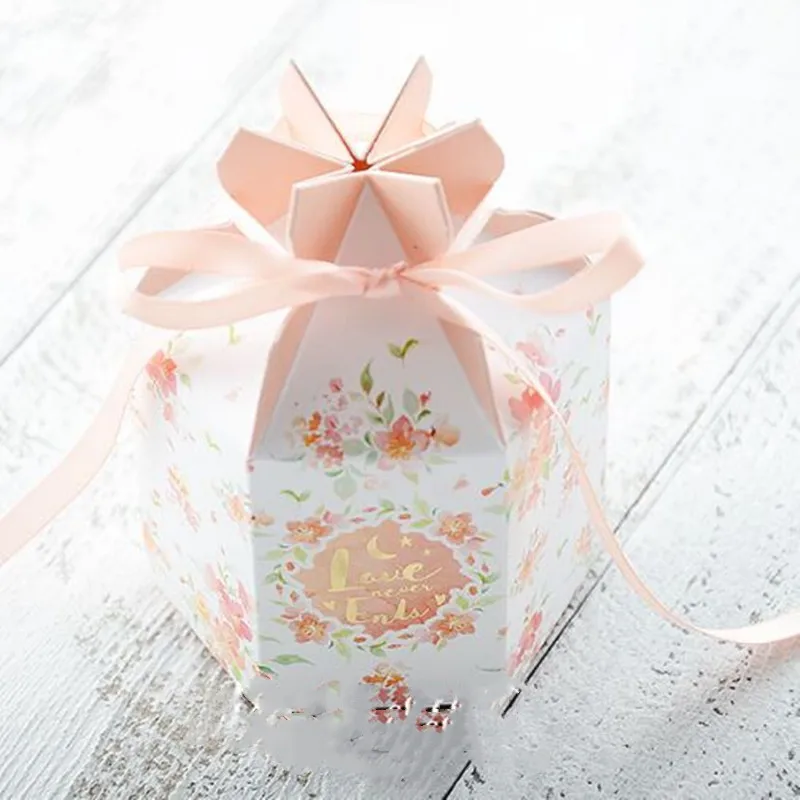 50 шт цветок box10x6x7cm Новое высококачественное, креативное европейские розовые большие коробки для шоколада и сладостей Свадебные сувениры