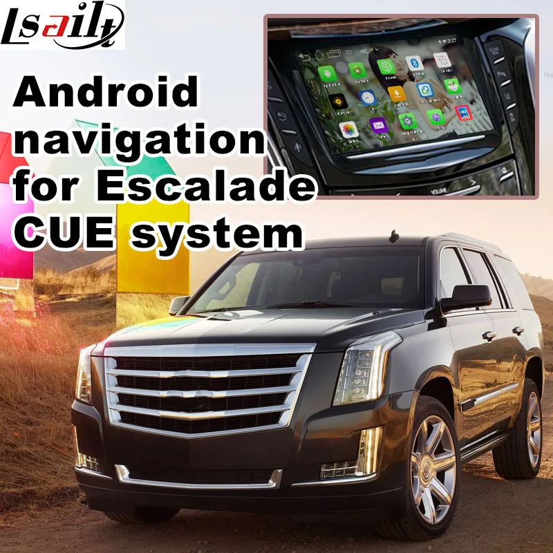 Android GPS navigation box for Cadillac Escalade etc Intellink Mylink CUE system video interface with cast