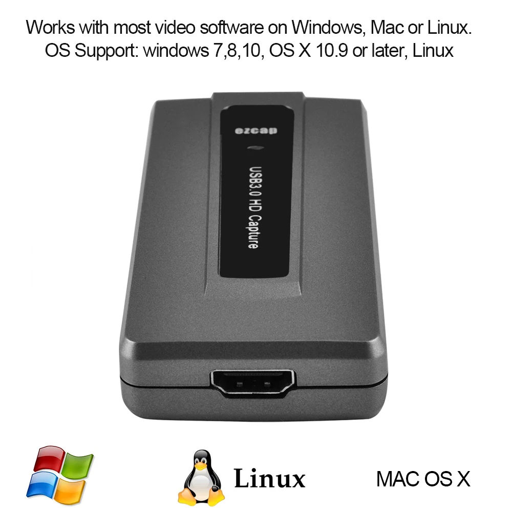 Ezcap 287 высокое качество USB 3 0 HD запись в реальном времени потоковое видео 1080p 60