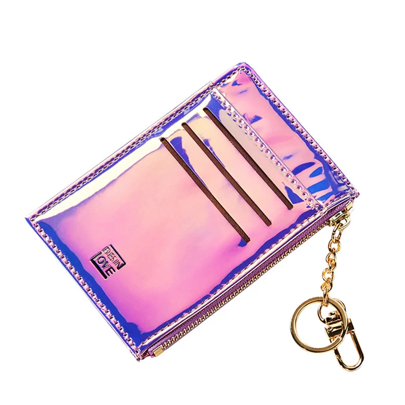 Модные женские кошельки из искусственной кожи на молнии, однотонный кошелек, длинный дизайн, портмоне, клатч, универсальная сумка для мобильного телефона - Цвет: Фиолетовый