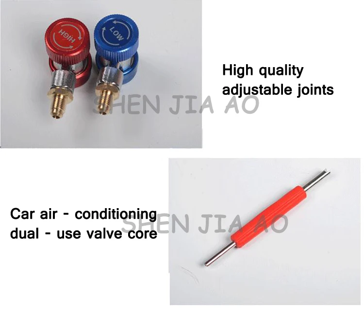 Автомобильный Кондиционер плюс Фторированная втулка R134A холодной среды двойной стол автомобильный Кондиционер и фторид инструменты