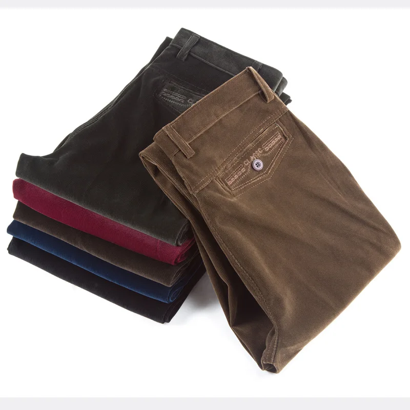 Wholesale autumn and winter thick section corduroy men's casual pants loose middle-aged corduroy trousers straight long pants pl Wholesale autumn and winter thick section corduroy men's casual pants loose middle-aged corduroy trousers straight long pants pl