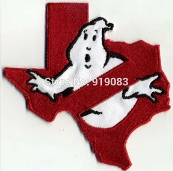

4" Texas State Ghostbusters No Ghost busters Patch TV Movie Film Series Applique Costume Embroidered iron on Halloween Cosplay