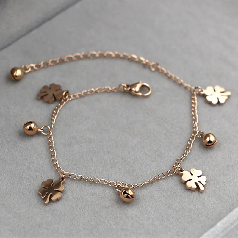 Trending Women Gift|stainless Steel Clover Charm Bracelet For Women - Fashion Jewelry Gift
