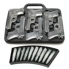 2 шт./компл. самодельный лед кубик формовой пистолет мороженое в форме пули кубик лоток фрукты мороженое производитель кухня барная Питьевая аксессуары коробка для льда