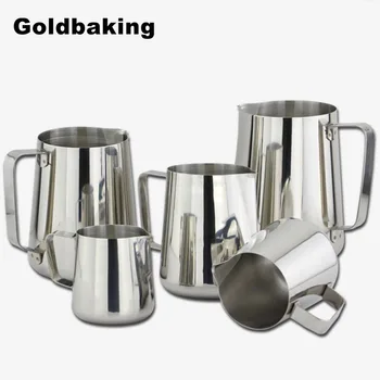 

Large Stainless Steel Frothing Pitcher Milk Frother Coffee Steaming Frothing Pitcher 350/600/1000/1500/2000ml