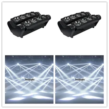 

4 pieces 8x10w white led moving head beam led spider light moving led spider beam