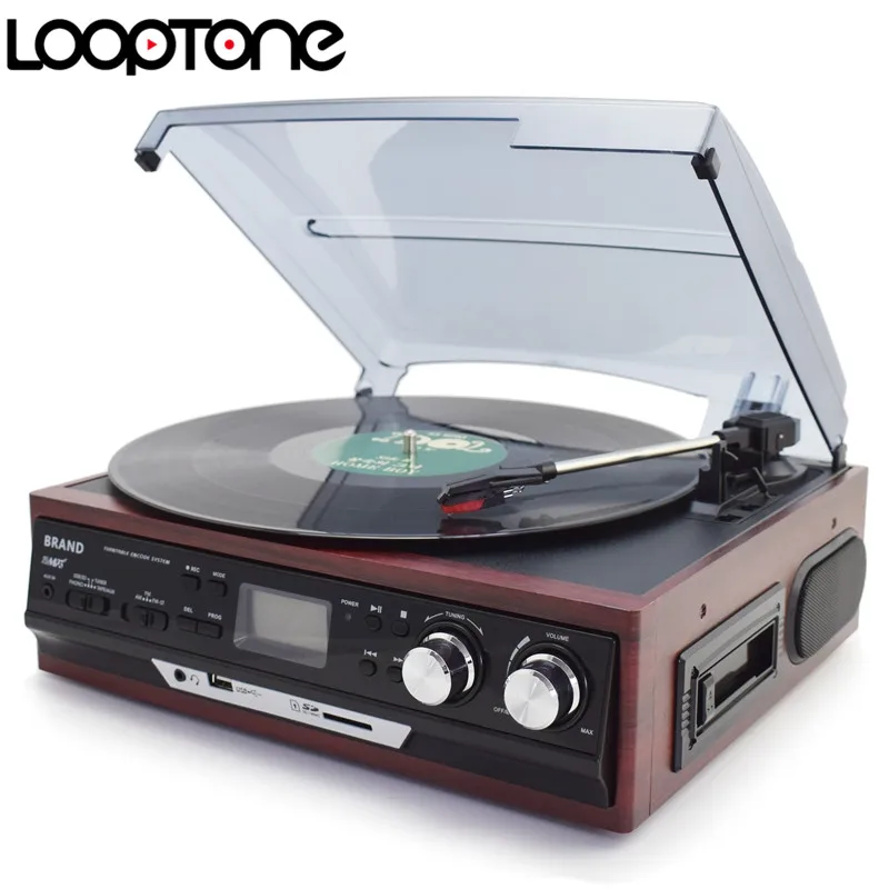 Виниловый проигрыватель для видеокамер с поддержкой Bluetooth и USB/SD карт|turntable phono|phono