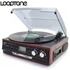 LoopTone Bluetooth Stereo Phono Turntable Vinyl LP Record Player With AMFM Radio USB/SD Aux Cassette MP3 Recorder Headphone Jack ► Photo 2/6