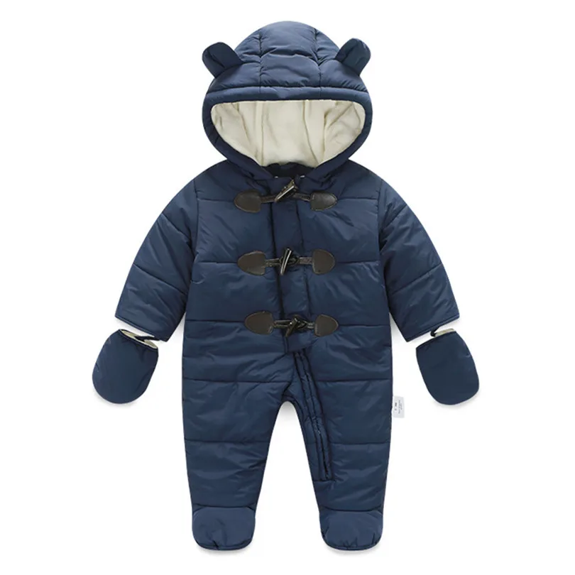 2017newbron baby winter clothes cotton thick warm hooded baby boy girl
