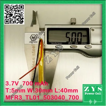 

503040 3.7V 700mah Lithium polymer Battery with Protection Board For PDA Tablet PCs Digital Products 053040 3.7 v 700 mah