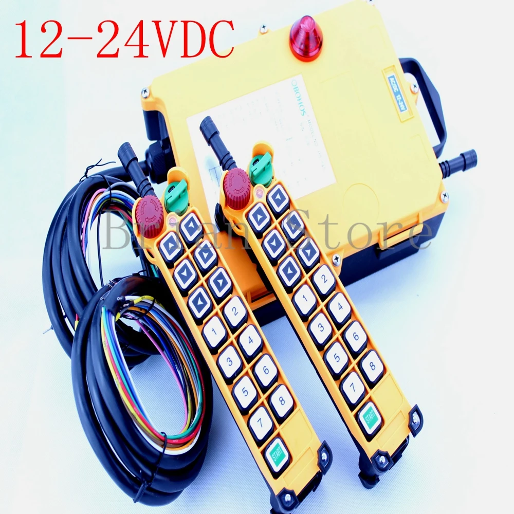 

14 channel 2 Speed 2 Transmitter Hoist Crane Truck Radio Remote Control System Controller With E-Stop