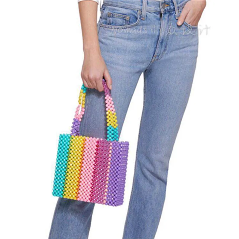 Sacs Perlée Épaule Bourse Cristal Sac Soirée Multi Femmes Luxe Mariée Parti À De Perle Diamant D'embrayage Blanc En Multicolore Main PSf8X7wq