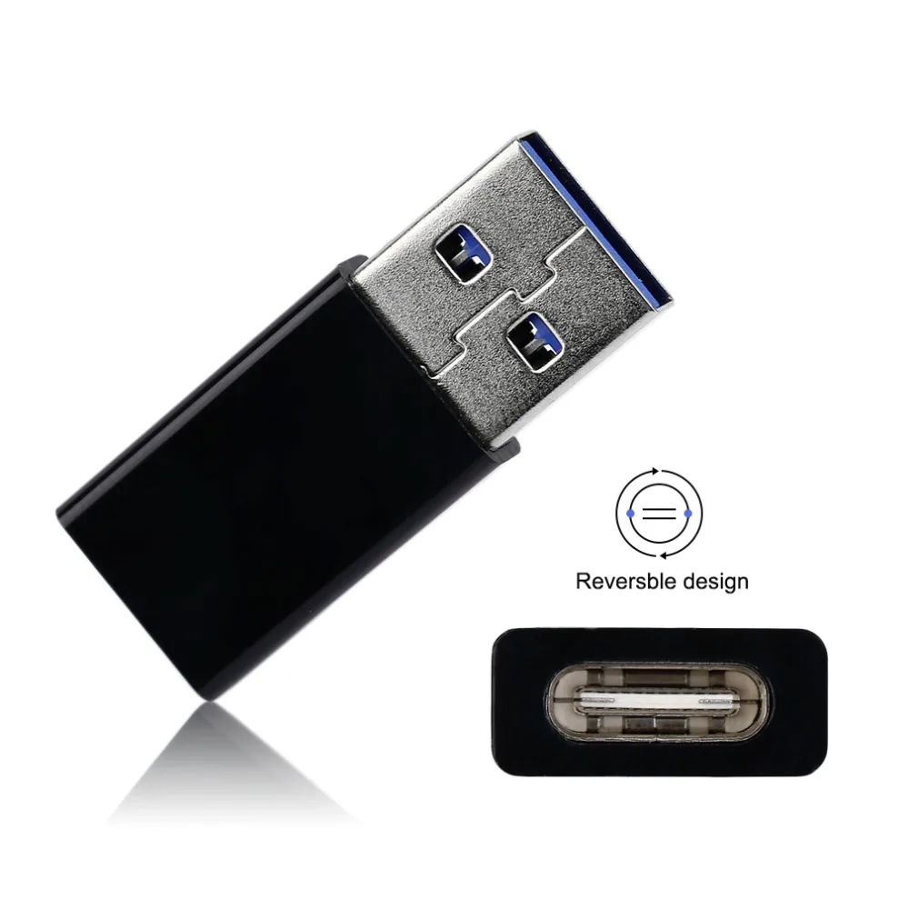 

Portable USB 3.0 To USB 3.1 Type-C Adapter Converter USB 3.0 Male To USB 3.1 Female Adapter Converter Black/White