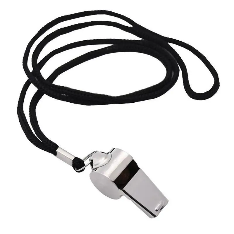 New Metal Referee Whistle and Lanyard Football Soccer S6 UK seller Free Ship 
