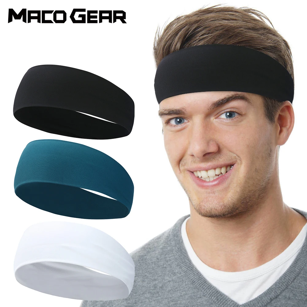 

Elasticity Sports Headband Yoga Fitness Running Jogging Tennis Sweat Gym Cycling Basketball Safety Workout Hair Bands Men Girl