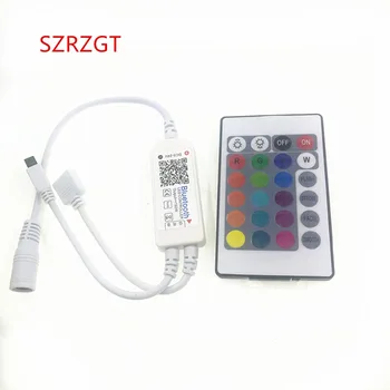 

DC5V-24V Mini Bluetooth RBG LED Controller 24 Keys IR Remote IOS/Android Phone Control For 5050 SMD RBG LED Strip Light