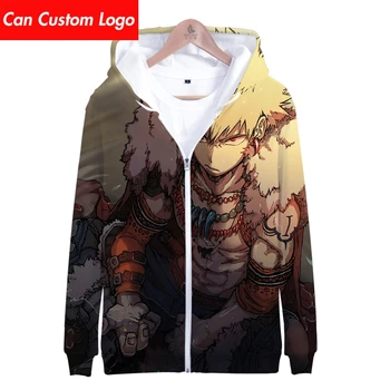 

2019 hot sale My Hero Academia Zipper hoodies 3D Hoodie Sweatshirt Women Harajuku My Hero Academia Hoodies men Plus Size for men