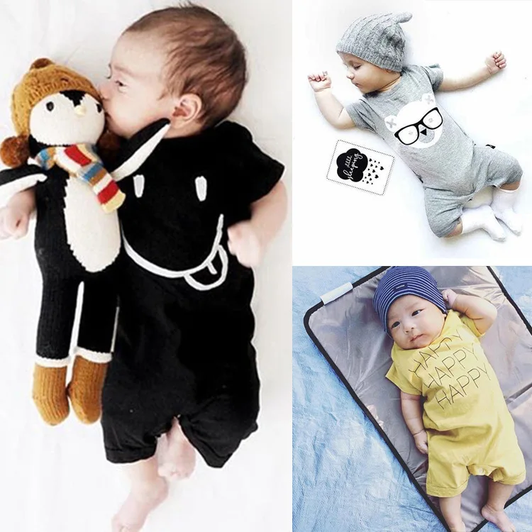 

2019 New Baby Clothing Sets Summer Newborn Baby Jumpsuit Cute Cartoon Short Sleeve Cotton Baby Rompers For Boys/grils #C