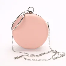 Famous Designer Women Evening Bag Pink Ladies Handbag Luxury Clutch Bag Korean Small Round purse Fashion Chain Messenger Bags xiyuan brand luxury full diamond clutch pineapple ladies rhinestone evening bag chain clutch purse banquet handbag messenger bag