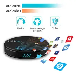 HK1MAX Smart tv box Android 9,0 2,4G/5G Wifi BT 4,0 RK3328 Четырехъядерный 4 K 1080 P Full HD hk1 max телеприставка Netflix КД-плейер