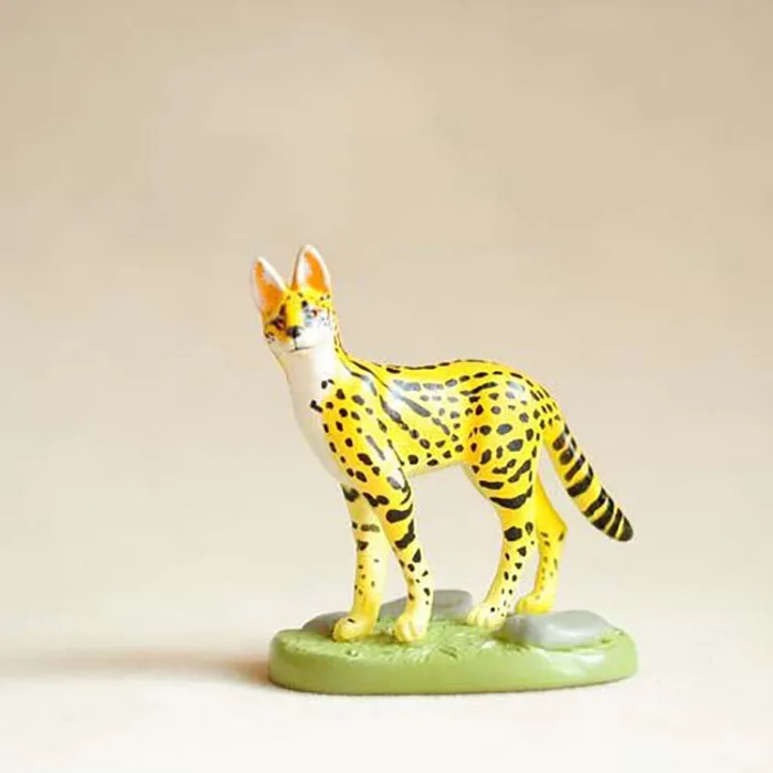 Original Japan genuine Extinct Wild Animal Serval Collectible Figurine