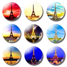 Париж Эйфелева башня путешествия магниты на холодильник фейерверк искусство стеклянный купол 30 мм города туристический сувенир декоративные магниты на холодильник