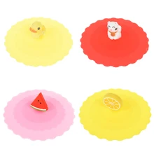 Новинка Симпатичные Анти-пыль силиконовая чашка крышка Кофе Чай всасывающее уплотнение крышки Кепки силиконовый герметичный прекрасный крышки для чашек