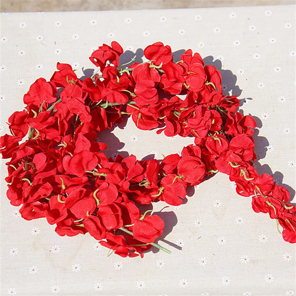 120cm Long Wisteria vine Rattan flowers for Wedding Arch party decoration white Vine Artificial flowers flores Garland Wreath 120cm Long Wisteria vine Rattan flowers for Wedding Arch party decoration white Vine Artificial flowers flores Garland Wreath