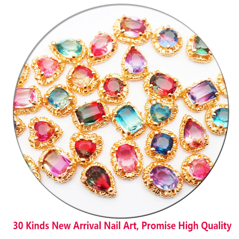 Kokardki na Paznokcie Jóias de Unhas Gota de Água Nova Chegada Metal Swarovsky Unha Krysztal Unhas Mix Decoração 50 Pçs 2 swarovsky prego krysztal unhas mix unhas decoração