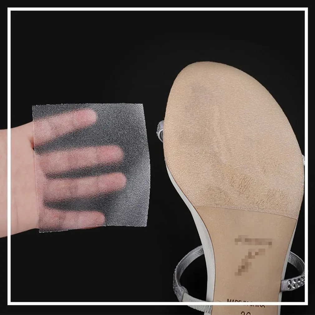 Bettli Sole Sticker Crystal Clear Self-Stick Pads Sole Protector Shoe Bottoms Slip Resistant Shoe Sole Cover Protector for Mens Shoe Heels Pack of 2