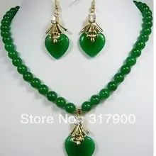 Новые ювелирные изделия 8 мм зеленый шарик Подвеска для ожерелья и сережек набор