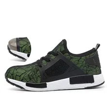 Безопасность талант легкая модная дышащая защитная обувь для мужчин стальной носок анти-разбивая кроссовки рабочие защитные ботинки 35-46