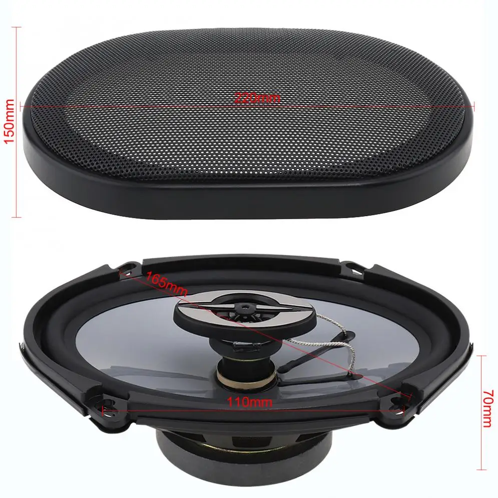 Coaxial de Alta Porta do Veículo Completa para o Estéreo do Carro Som da Motocicleta Carro Alto-falante Fidelidade Auto Áudio Música Estéreo Alto Falantes Freqüência Gama 380 w 9 380 w carro alto falante coaxial de