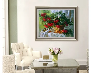 

DIY 5D Diamond Mosaic Diamond Painting Cross Stitch Floral Baskets Kit Diamonds Embroidery Square Drill Home Decoration