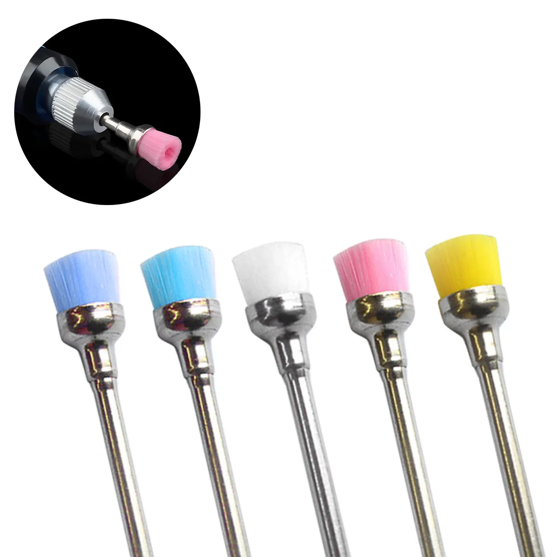 Five Colors Beauty Nail Brush Electric Grinder Sanding Head Cleaning